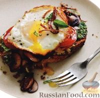 Фото к рецепту: Бутерброд горячий с яйцом