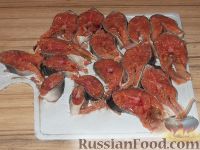 Фото приготовления рецепта: Волованы с марципаном и консервированными персиками, из слоёного теста "наоборот" - шаг №22