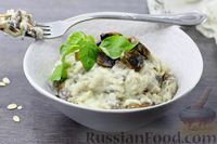 Фото к рецепту: Овсяная каша с грибами, яйцом и моцареллой