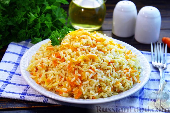 Рис с морковкой и луком, рецепт