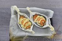 Фото приготовления рецепта: Стейк зубатки с сыром и помидорами, в духовке - шаг №9