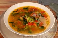 Фото к рецепту: Овощной суп с кабачками и шпинатом