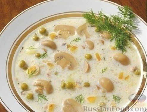 Рецепт Диетический сырный суп с шампиньонами