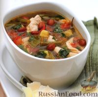Фото к рецепту: Суп с фасолью и курицей