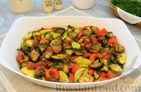 Фото к рецепту: Овощное рагу с грибами (в духовке)