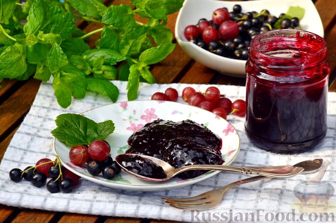 Варенье из черной смородины и вишни — рецепт с фото пошагово