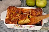 Фото к рецепту: Сливочный пирог-запеканка с грушей и яблоком в карамели