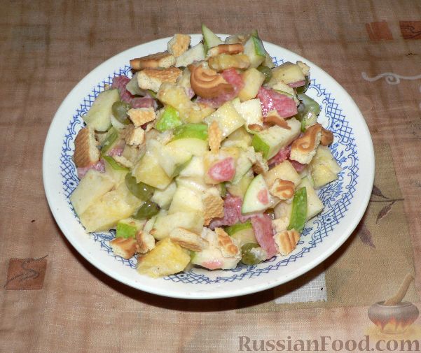 Рецепт Фруктовый салат с печеньем