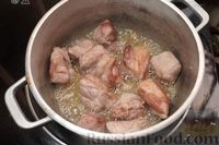 Фото приготовления рецепта: Рагу с баклажанами, кабачками и мясом - шаг №4