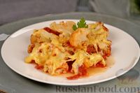 Фото к рецепту: Тушёная цветная капуста с помидорами и сыром