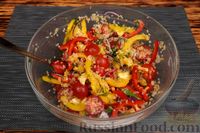 Фото приготовления рецепта: Салат с булгуром, помидорами черри и болгарским перцем - шаг №12