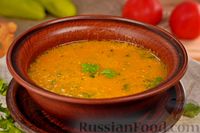 Фото к рецепту: Суп-пюре из запечённых овощей с фасолью