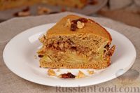 Фото приготовления рецепта: Овсяно-рисовый пирог с яблоками, орехами и изюмом, на кефире - шаг №19
