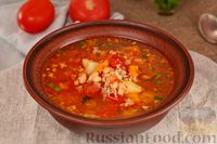 Фото к рецепту: Суп с фаршем, фасолью и овощами