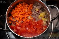 Фото приготовления рецепта: Суп с фаршем, фасолью и овощами - шаг №10