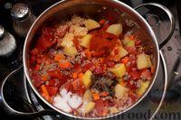 Фото приготовления рецепта: Суп с фаршем, фасолью и овощами - шаг №11