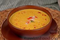 Фото к рецепту: Кукурузный крем-суп с крабовыми палочками