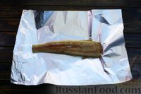 Фото приготовления рецепта: Рыба в сливках, запечённая с помидорами черри (в фольге) - шаг №4