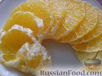 Фото приготовления рецепта: Открытый пирог с апельсинами - шаг №6