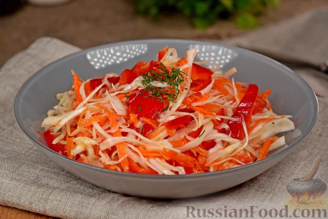Маринованная капуста с болгарским перцем – пошаговый рецепт приготовления с фото