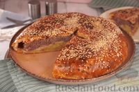 Фото к рецепту: Мясной пирог с капустой, из творожного теста