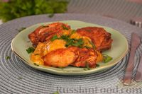 Фото к рецепту: Запечённая курица с тыквенным соусом