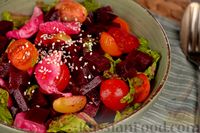 Фото приготовления рецепта: Салат из свёклы с помидорами и моцареллой - шаг №10