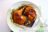 Фото приготовления рецепта: Куриные окорочка, запечённые в медово-соевом соусе, в рукаве - шаг №8