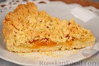 Фото приготовления рецепта: Тёртый пирог с консервированными персиками - шаг №18