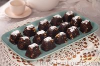 Фото к рецепту: Шоколадные конфеты с печеньем и грецкими орехами