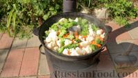 Фото приготовления рецепта: Филе трески в соевом маринаде на пару, с гарниром из овощей - шаг №4