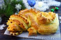 Фото приготовления рецепта: Новогодний дрожжевой пирог "Дракон" с фаршем, капустой и яблоками - шаг №43