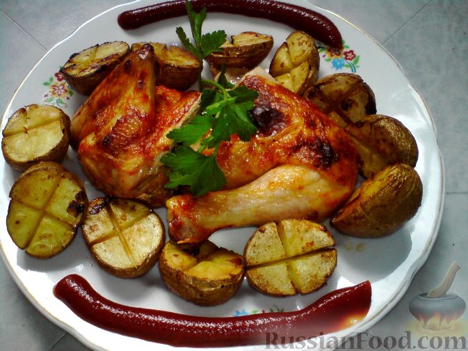 Рецепт курица в медовом соусе в духовке с фото пошагово