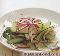 Фото к рецепту: Салат из цуккини и красного лука