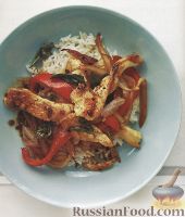 Фото к рецепту: Куриное филе с перцем и базиликом