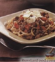 Фото к рецепту: Спагетти с соусом болоньезе