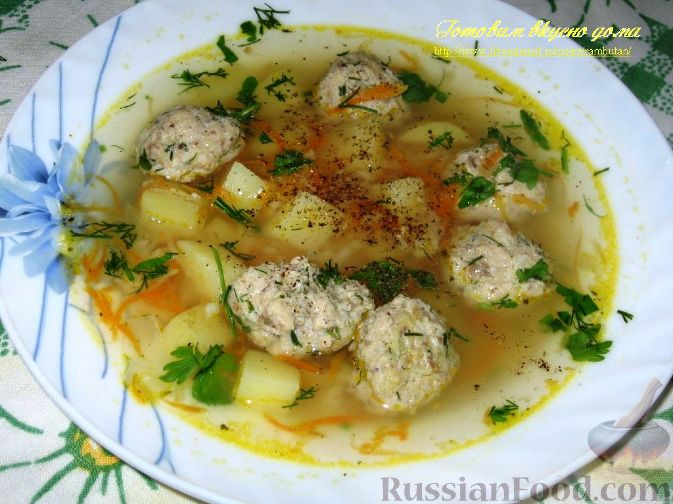 Рецепт Суп с фрикадельками из сельди