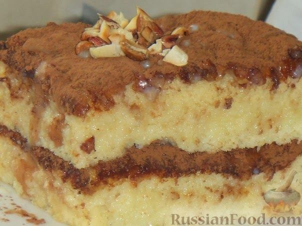 Рецепт Бисквитный торт пропитанный сгущенкой