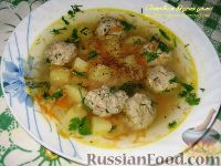 Фото приготовления рецепта: Суп с фрикадельками из сельди - шаг №9