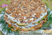 Фото к рецепту: Кабачковый торт с грибами