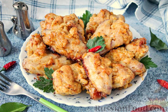 Куриные крылышки с картошкой в духовке - рецепт с фото на aikimaster.ru