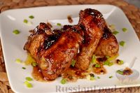 Фото к рецепту: Куриные крылышки, запечённые в томатно-медовом соусе