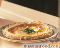 Фото к рецепту: Хумус с оливковым маслом и паприкой