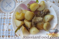 Фото к рецепту: Картофель со свининой в духовке