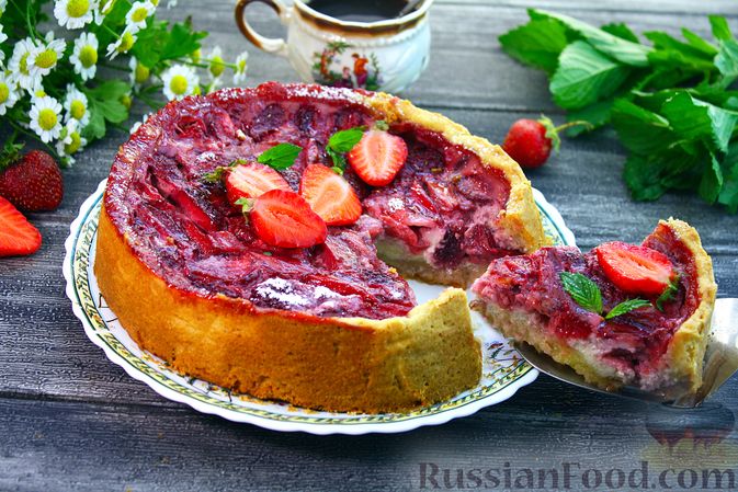 Вкуснятина! Пирог с клубничным джемом и яблоками за 10 минут | Кира Гончарова - рецепты | Дзен