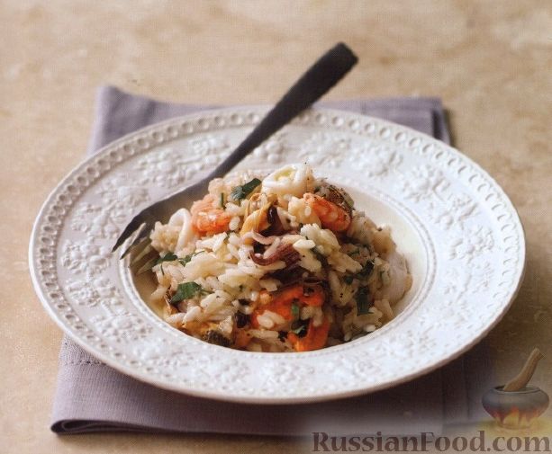 Ризотто с креветками в сливочном соусе – простой и вкусный рецепт, как приготовить пошагово