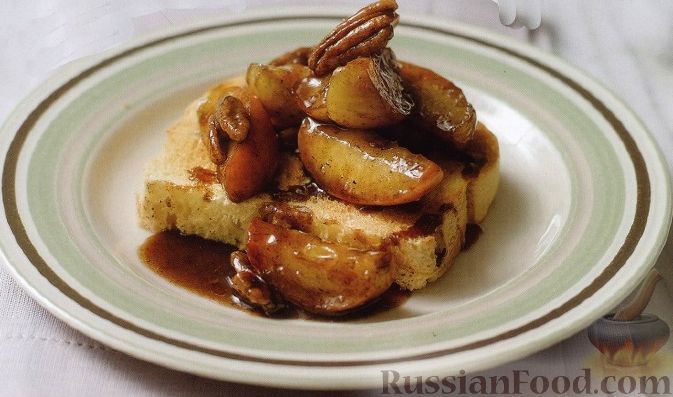 Рецепт Карамельные яблоки с орехами