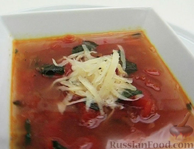 Рецепт Томатный суп с базиликом