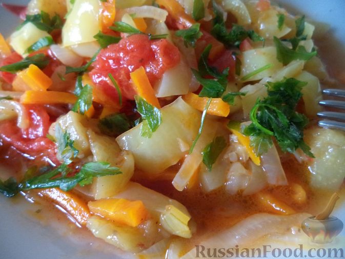 Рецепт Овощное рагу с болгарским перцем