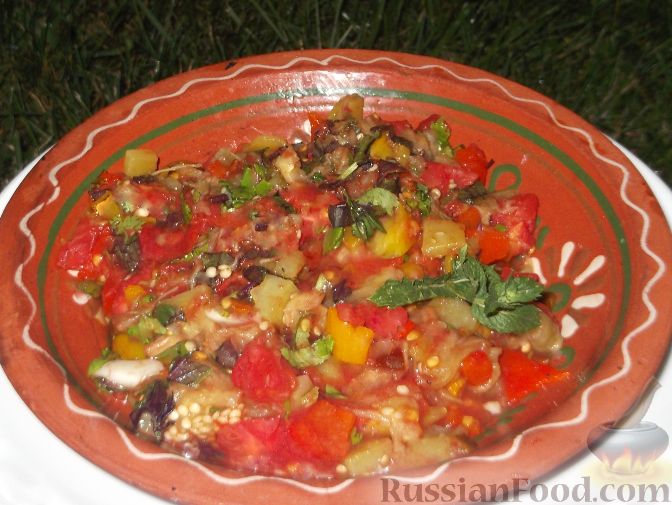 Салат из овощей на гриле рецепт с фото пошагово